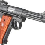 RUGER MARK IV HUNTER 22LR - 5.5" BLUE FLUTED ADJ. LAMINATD
