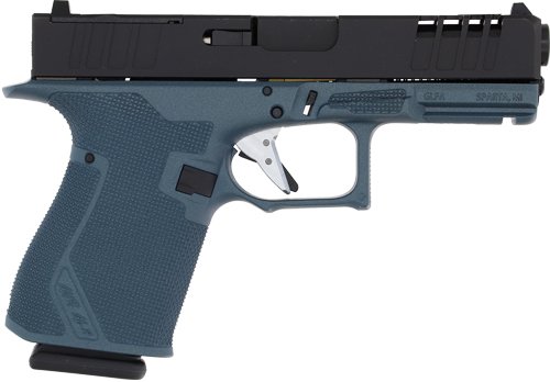 GLFA 19 STRIKER 9MM 4" 15 SHOT - BLACK SLIDE TITANIUM FRAME