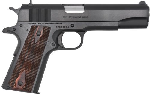 COLT GOVERNMENT 1911 45ACP 5" - 7RD BLUED ROSEWOOD - Image 2