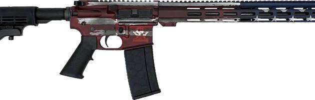 GLFA AR15 BATTLEWORN 223 WYLDE - 16" NIT BBL AMERICAN FLAG