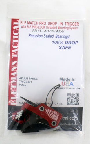 ELFTMANN TRIGGER AR-15 MATCH - PRO CURVED FNGR ADJ 2.75-4LBS - Image 2