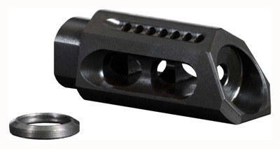 YHM SLANT MUZZLE BRAKE/COMP - 5.56MM FOR 1/2X28 THREADS