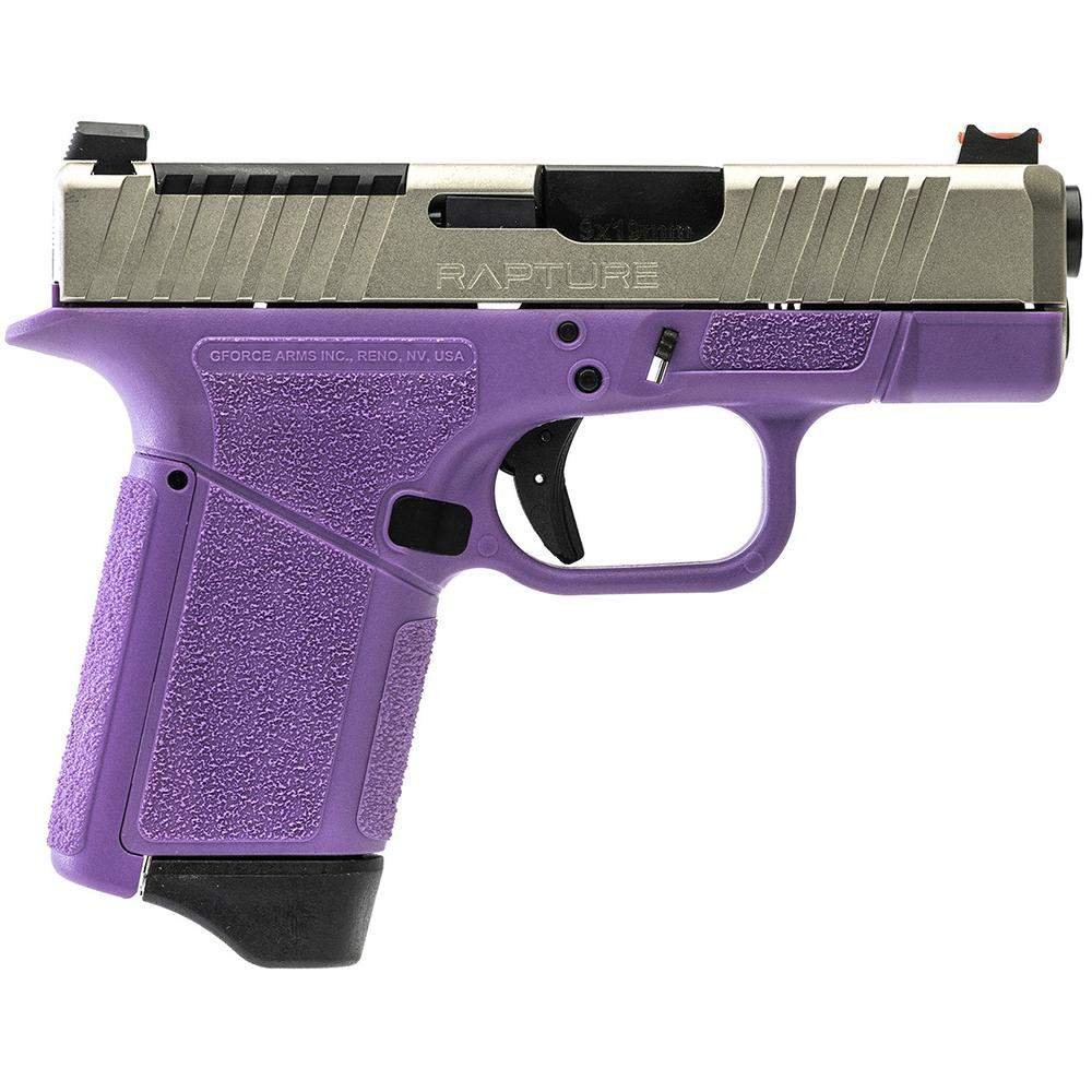 GForce Arms GF9 Rapture Subcompact OR Handgun 9mm Luger 12rd Magazine 3.25" Barrel Purple Frame Nickel Slide