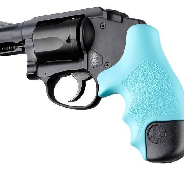 Hogue Rubber Tamer Grip for S&W J Frame Round Butt Centennial/Polymer Bodyguard -Aqua