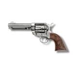 EMF Cowpoke Revolver .45 Colt 6rd Capacity 4.75" Barrel Nickel Finish Engraved Cowhide Walnut Grip