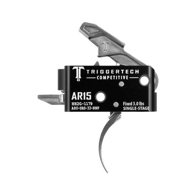 TriggerTech AR15 Single-Stage Competitive Pro Curved Trigger Silver
