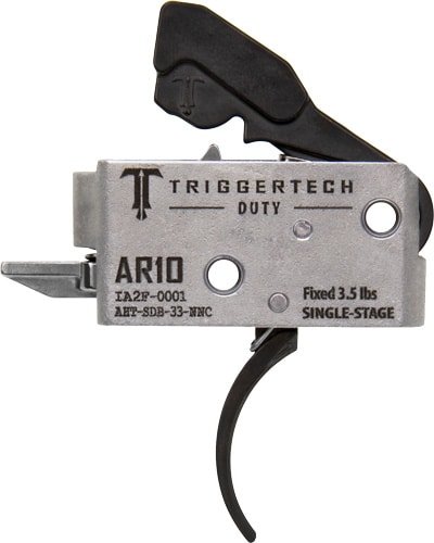 TRIGGERTECH AR10 SINGLE STAGE - BLACK DUTY CURVED 3.5LB