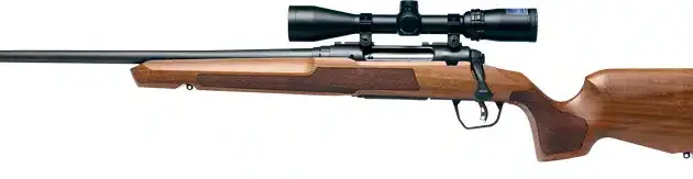 SAVAGE AXIS 2 XP 350 LEGEND LH - 18" W/3-9X40 MATTE/HARDWOOD