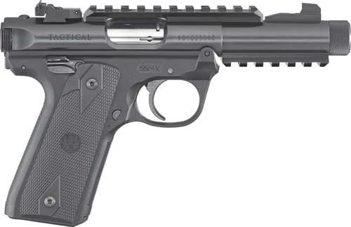 RUGER MARK IV 22/45 TACTICAL - 22LR 4.40 ADJ. BLACK  RUBBER