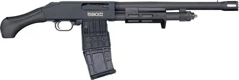 MOSSBERG 590M STANDOFF 12GA - 14.375" 10RD 2.75" BLUE/SYN