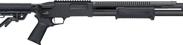 MOSSBERG 590R TACTICAL 12GA - 18.5" 6RD ADJ STK CYL
