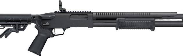 MOSSBERG 590R TACTICAL 12GA - 18.5" 6RD ADJ STK CYL TUBE