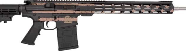 GLFA AR10 RIFLE 6.5CM 20" S/S - BBL 10-SHOT DESERT FLAG