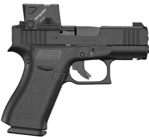 GLOCK 43X MOS8 9MM LUGER FS - 15 RD AIMPOINT COA RAILS BLACK