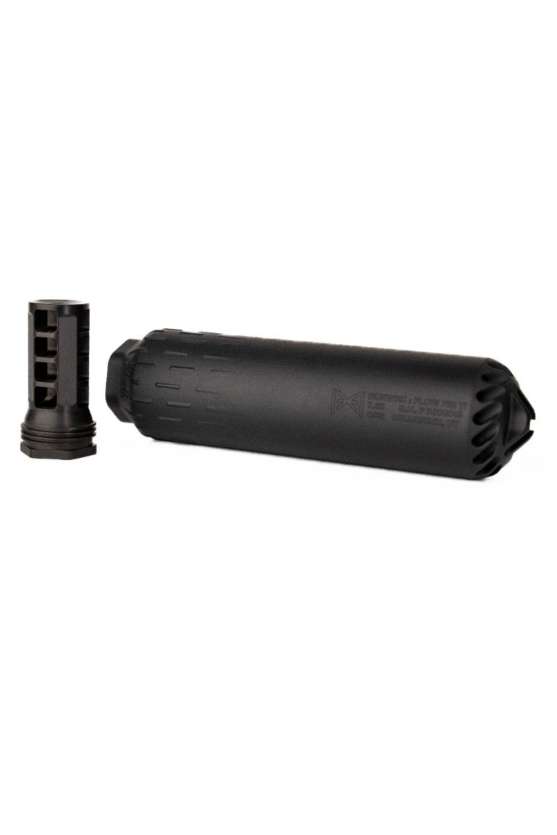 Huxwrx FLOW 762 Ti Suppressor + Muzzle Break - Black