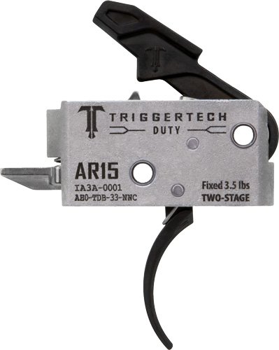 TRIGGERTECH AR-15 TWO STAGE - BLACK DUTY CURVED 3.5LB