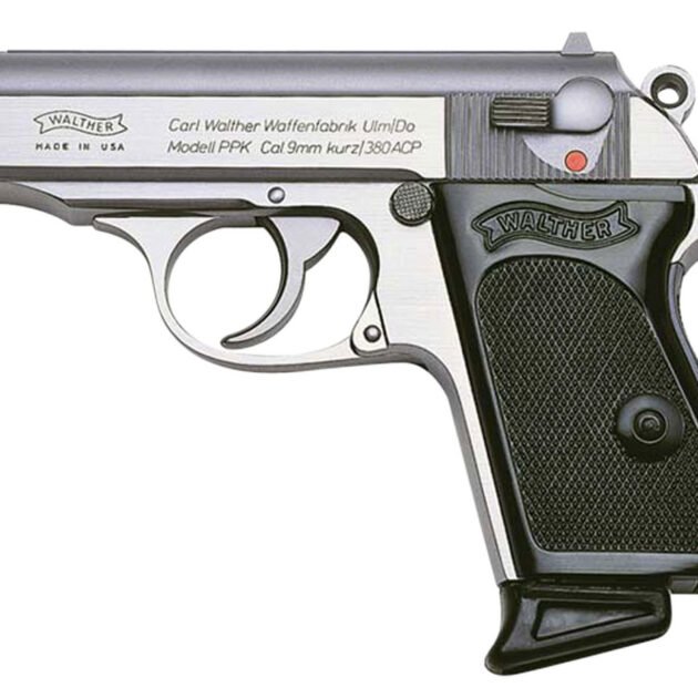 Walther 4796004 PPK/S .380ACP 3.3" 7+1 Stainless Steel/Black Polymer Grips