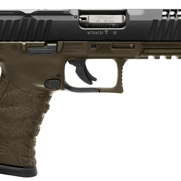 Walther 5220307 WMP OR .22WMR 4.5" 15+1 Black/OD Green