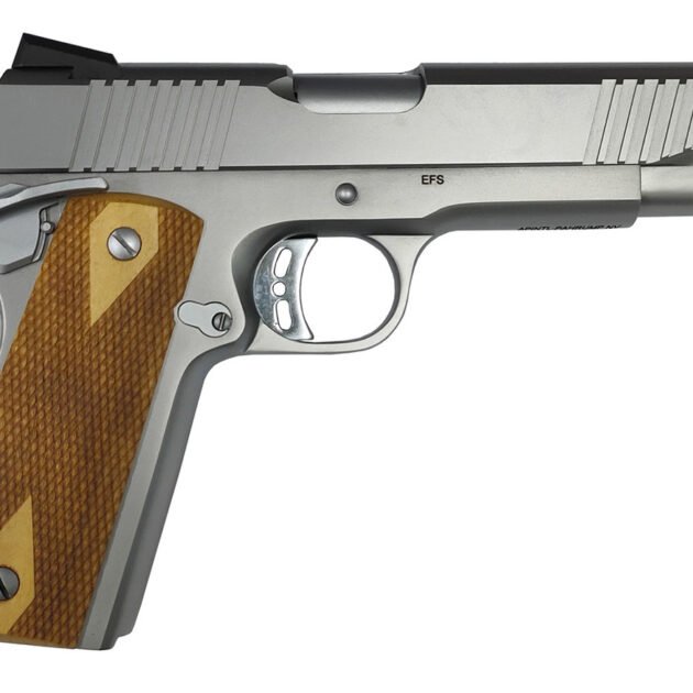 Rock Island Armory 56828 Rock Stainless Standard 1911 FS 9mm 5" 10+1 Stainless/Wood