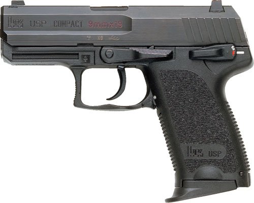 HK USP9 COMPACT V1 DA/SA 9MM - 3.58" BBL 2-13RD BLACK