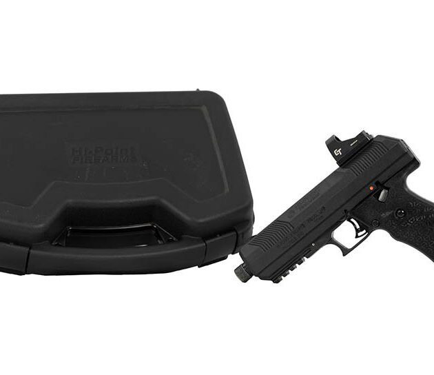 Hi-Point JXP10CTHC 10mm 5.2" 10+1 W/ Threaded Barrel, Crimson Trace Red Dot & Hard Case Black